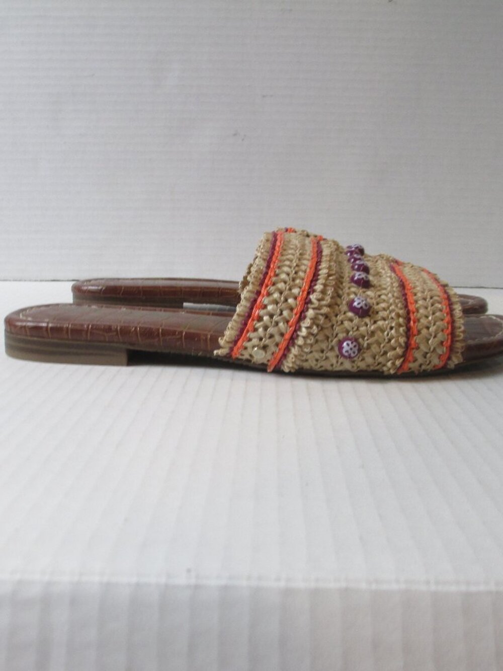 Sam Edelman Women's Brandon Slide Sandals Shoes Upper Bead Accent NWOB Size 9M - Picture 2 of 10